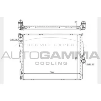 Radiateur, refroidissement du moteur AUTOGAMMA OEM 17113414986