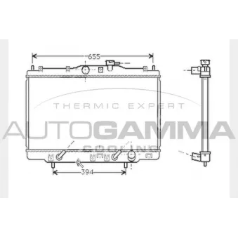 AUTOGAMMA 104512 - Radiateur, refroidissement du moteur