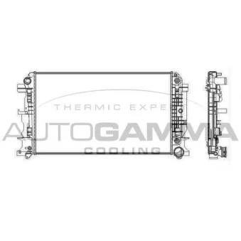 Radiateur, refroidissement du moteur AUTOGAMMA 104533
