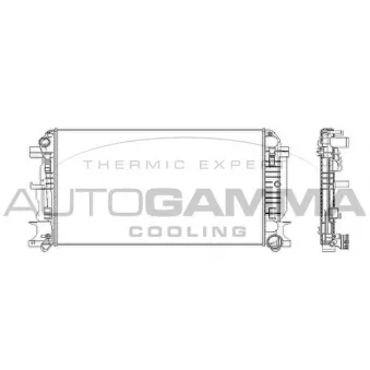 Radiateur, refroidissement du moteur AUTOGAMMA 104534