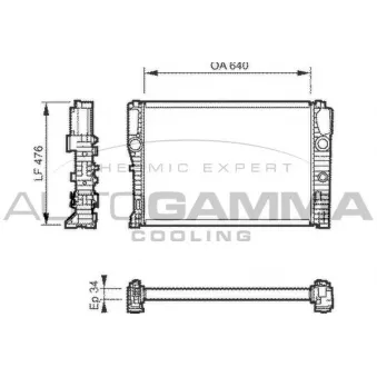 AUTOGAMMA 104541 - Radiateur, refroidissement du moteur