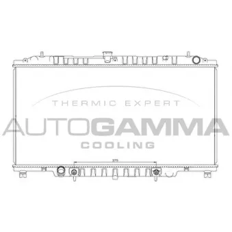 AUTOGAMMA 104543 - Radiateur, refroidissement du moteur