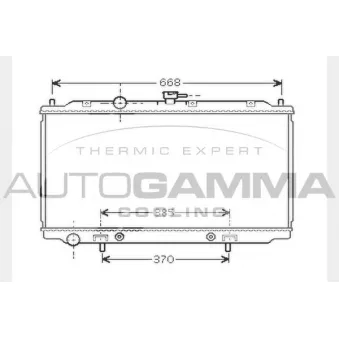 AUTOGAMMA 104553 - Radiateur, refroidissement du moteur