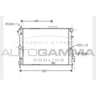 AUTOGAMMA 104557 - Radiateur, refroidissement du moteur