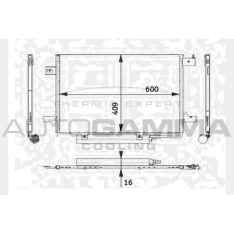 Condenseur, climatisation AUTOGAMMA OEM 1695001254