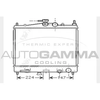 AUTOGAMMA 104599 - Radiateur, refroidissement du moteur