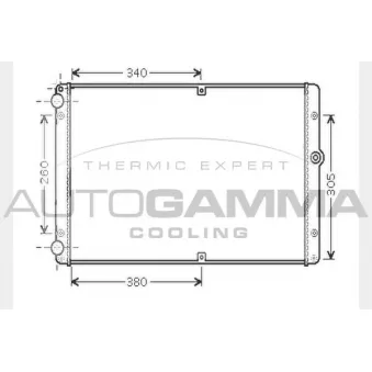 Radiateur, refroidissement du moteur AUTOGAMMA OEM 7D0121253A
