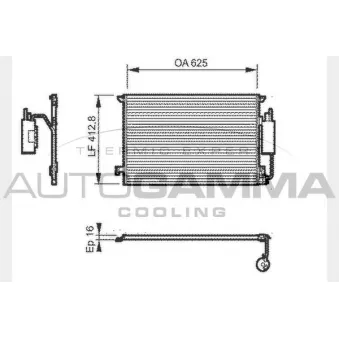 Condenseur, climatisation AUTOGAMMA OEM 12793295