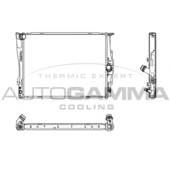 Radiateur, refroidissement du moteur AUTOGAMMA OEM 7562079