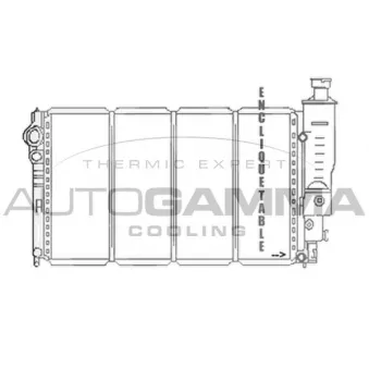 Radiateur, refroidissement du moteur AUTOGAMMA 104698