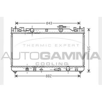 Radiateur, refroidissement du moteur AUTOGAMMA 104716