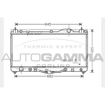 Radiateur, refroidissement du moteur AUTOGAMMA OEM 1640020260