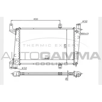 AUTOGAMMA 104751 - Radiateur, refroidissement du moteur