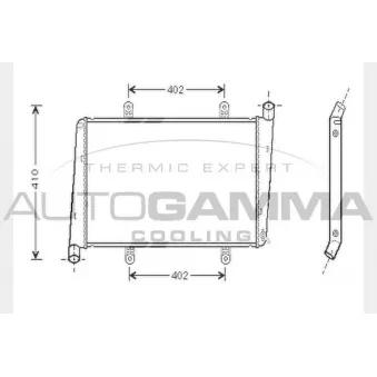 Radiateur, refroidissement du moteur AUTOGAMMA 104752