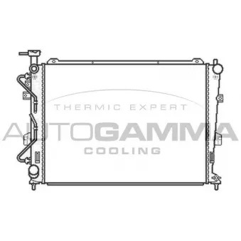 Radiateur, refroidissement du moteur AUTOGAMMA 104840