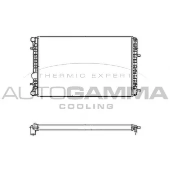 Radiateur, refroidissement du moteur AUTOGAMMA 104871