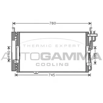 Condenseur, climatisation AUTOGAMMA 104999