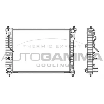 Radiateur, refroidissement du moteur AUTOGAMMA 105044
