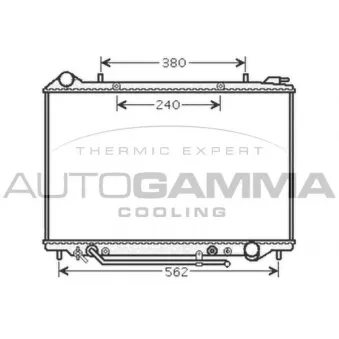 Radiateur, refroidissement du moteur AUTOGAMMA OEM 97201507