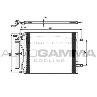 Condenseur, climatisation AUTOGAMMA 105152
