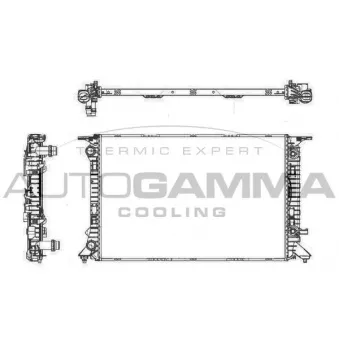 Radiateur, refroidissement du moteur AUTOGAMMA 105156