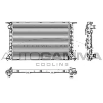 Radiateur, refroidissement du moteur AUTOGAMMA OEM 8k0121251aa