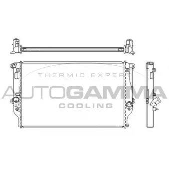 Radiateur, refroidissement du moteur AUTOGAMMA 105184