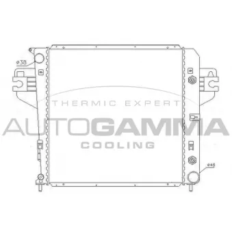 Radiateur, refroidissement du moteur AUTOGAMMA OEM 52080118AB