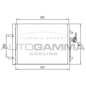 Condenseur, climatisation AUTOGAMMA 105308