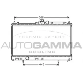 Radiateur, refroidissement du moteur AUTOGAMMA 105397