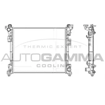 AUTOGAMMA 105484 - Radiateur, refroidissement du moteur