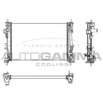 AUTOGAMMA 105625 - Radiateur, refroidissement du moteur