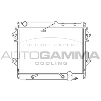 Radiateur, refroidissement du moteur AUTOGAMMA 105700