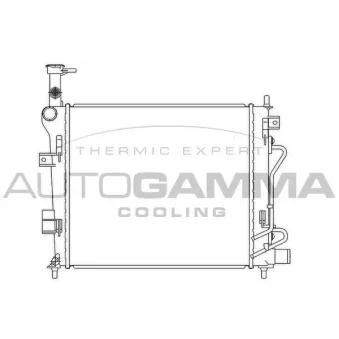 Radiateur, refroidissement du moteur AUTOGAMMA 105844