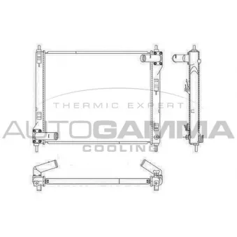 Radiateur, refroidissement du moteur AUTOGAMMA OEM 214101KC5A