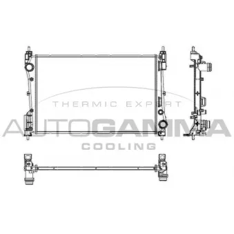 Radiateur, refroidissement du moteur AUTOGAMMA OEM 55703926