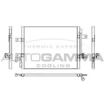 Condenseur, climatisation AUTOGAMMA 107020