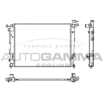 Radiateur, refroidissement du moteur AUTOGAMMA OEM 253102Y500