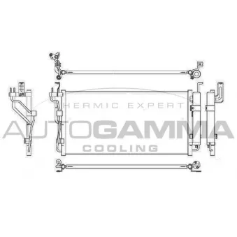 Condenseur, climatisation AUTOGAMMA 107184