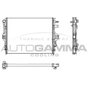 Radiateur, refroidissement du moteur AUTOGAMMA 107246