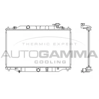 Radiateur, refroidissement du moteur AUTOGAMMA 107280