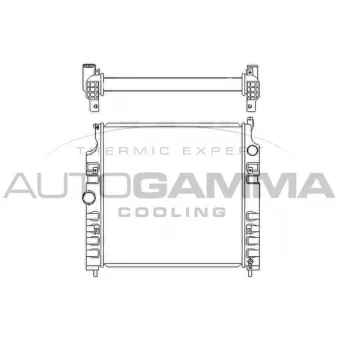 Radiateur, refroidissement du moteur AUTOGAMMA 107311