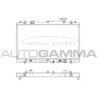 Radiateur, refroidissement du moteur AUTOGAMMA 107327