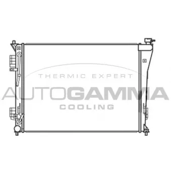 AUTOGAMMA 107380 - Radiateur, refroidissement du moteur