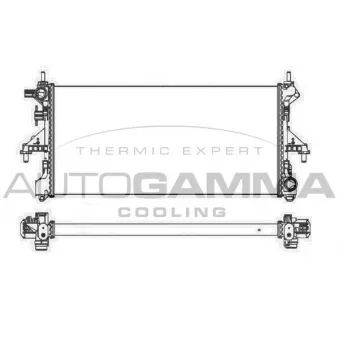 Radiateur, refroidissement du moteur AUTOGAMMA OEM 1367532080