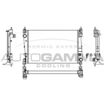 Radiateur, refroidissement du moteur AUTOGAMMA 107619