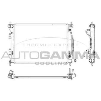 Radiateur, refroidissement du moteur AUTOGAMMA OEM 253103X100
