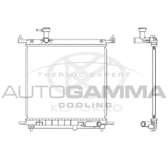Radiateur, refroidissement du moteur AUTOGAMMA 107651