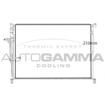 Condenseur, climatisation AUTOGAMMA 107678