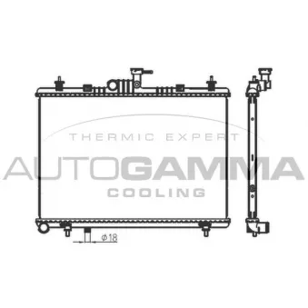 Radiateur, refroidissement du moteur AUTOGAMMA OEM 214008764R